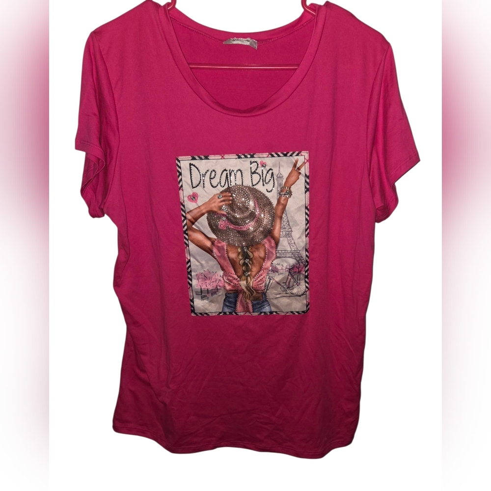 Dream Big Pink Graphic T-Shirt